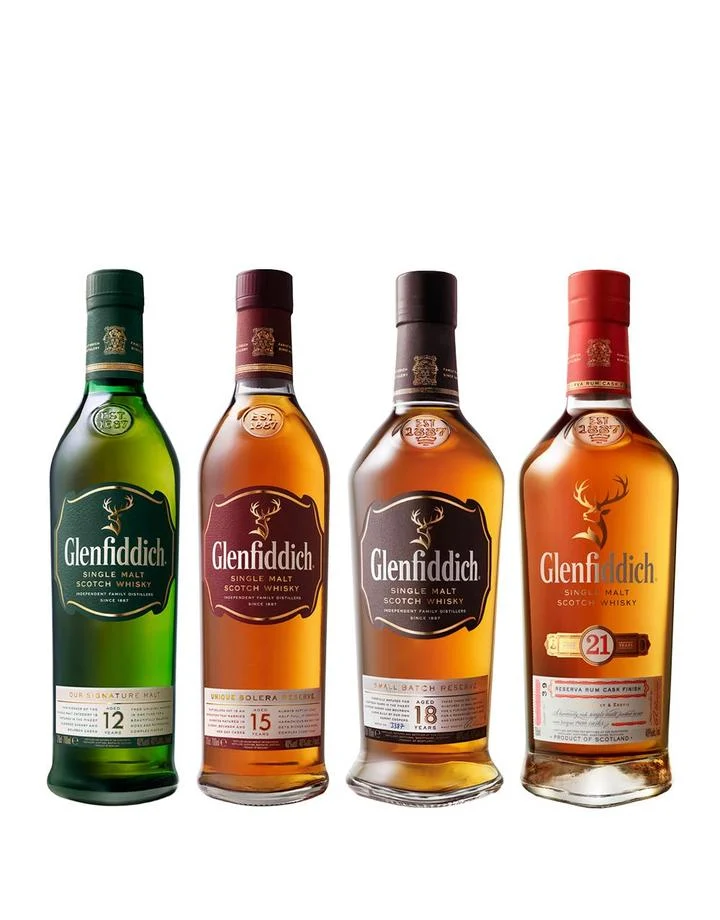 Glenfiddich Collection (4 Bottles) Scotch Whisky - Whiskey