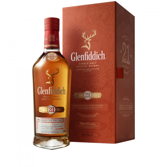 Glenfiddich 21 Year Old Reserva Rum Cask Finish Single Malt Scotch Whisky - Whiskey