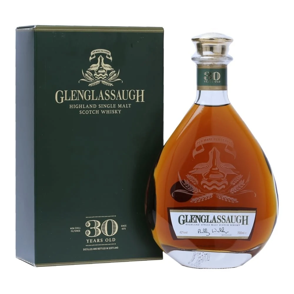 Whisky escocés de pura malta Glenglassaugh Highland de 30 años