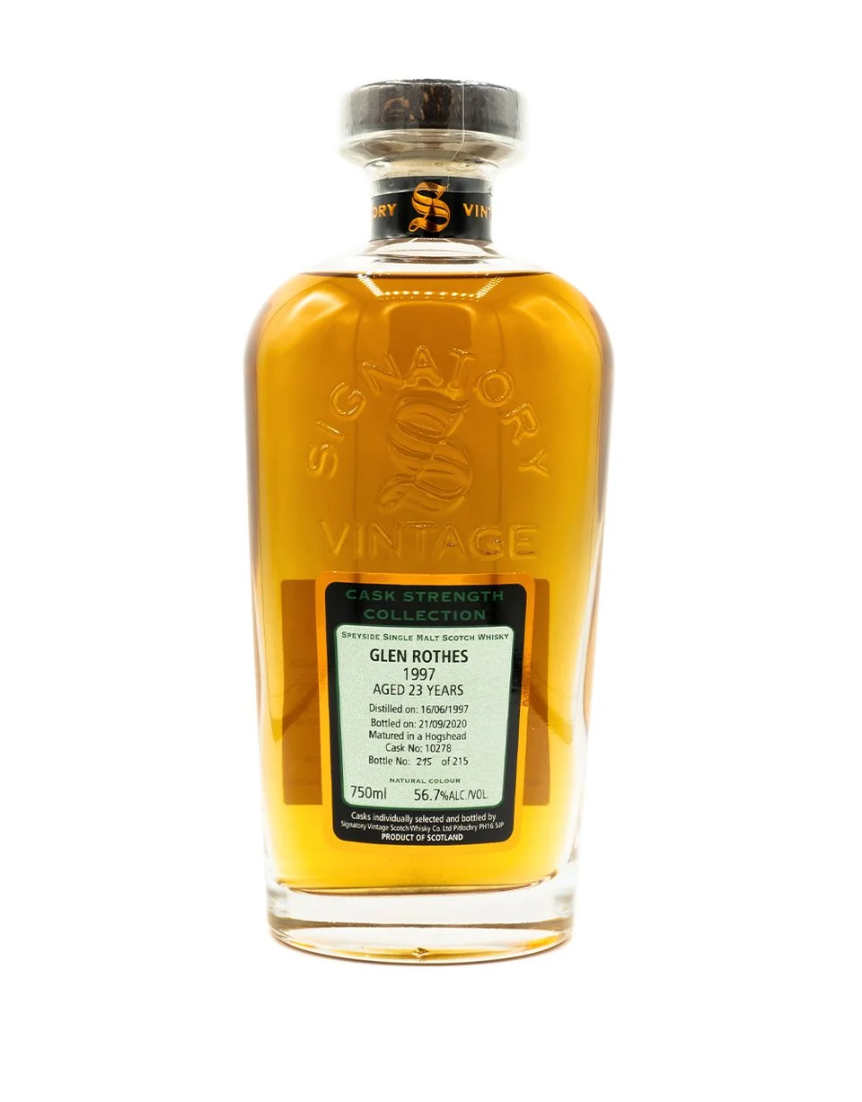 Signatory Single Cask Glenrothes 23 Year Old (Cask #10278) Single Malt Scotch Whisky - Whiskey