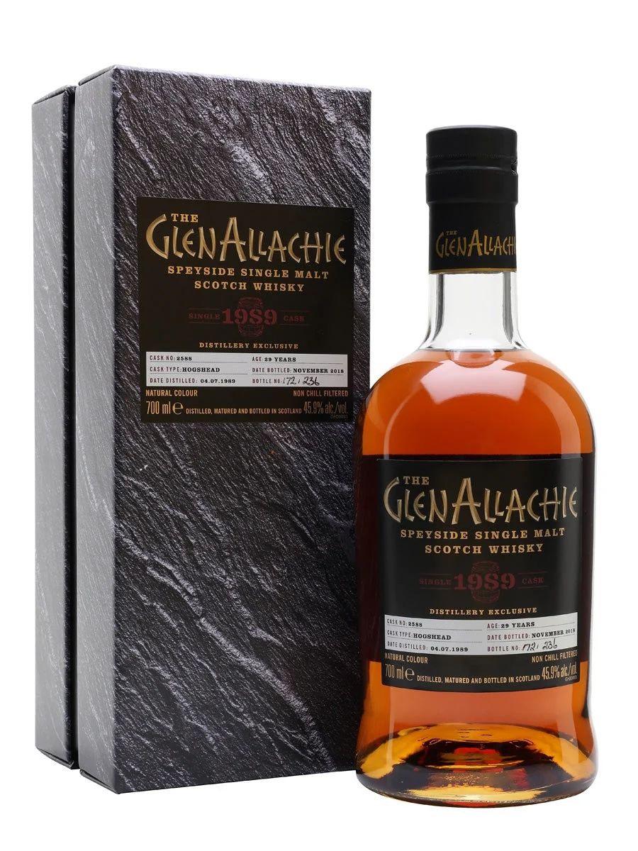 GlenAllachie 1989 29 Year Old Distillery Exclusive Speyside Single Malt Scotch Whisky | 700ML - Whiskey