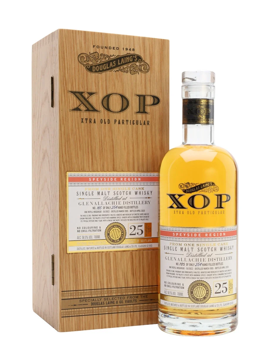 Glenallachie 1995 25 Year Old Xtra Old Particular Speyside Single Malt Scotch Whisky | 700ML - Whiskey