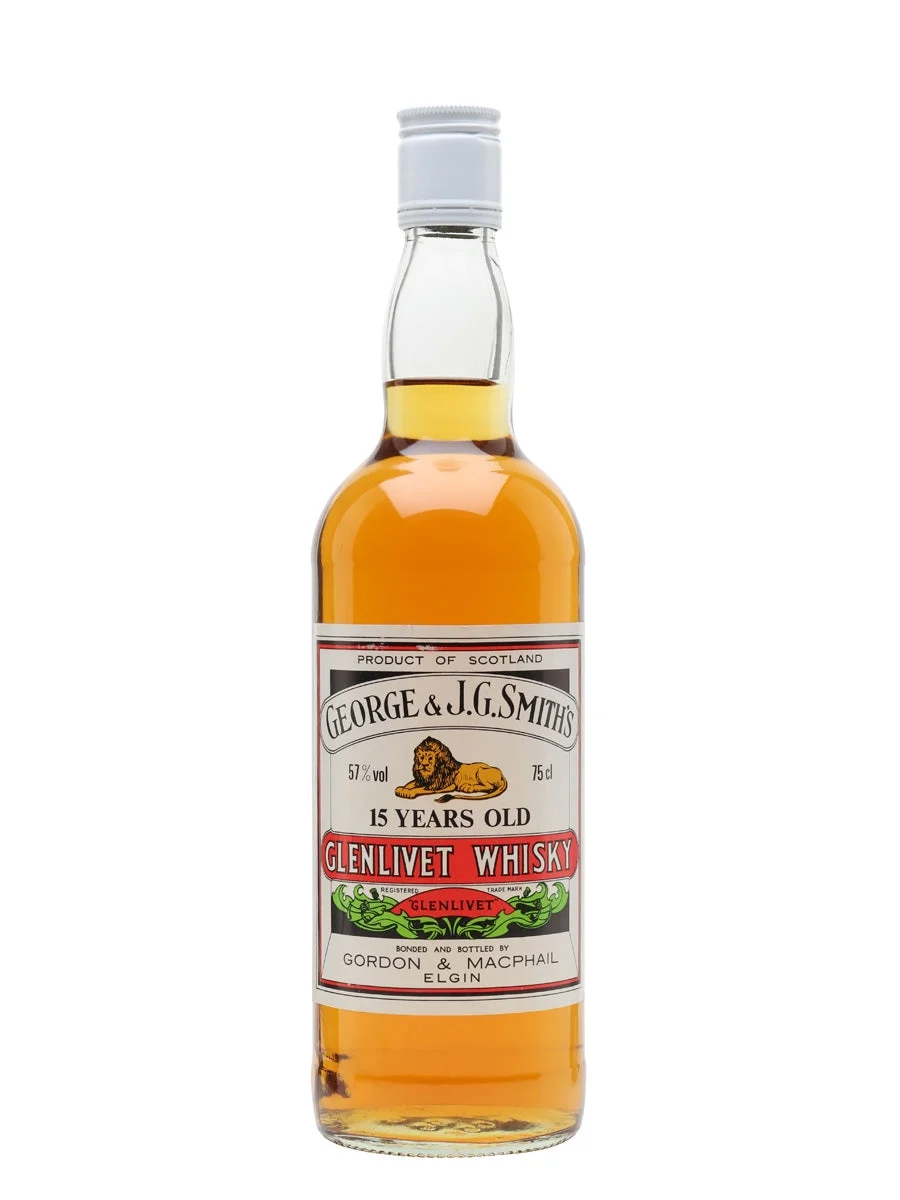 Glenlivet 15 Year Old Bot.1980s G&M Speyside Single Malt Scotch Whisky - Whiskey