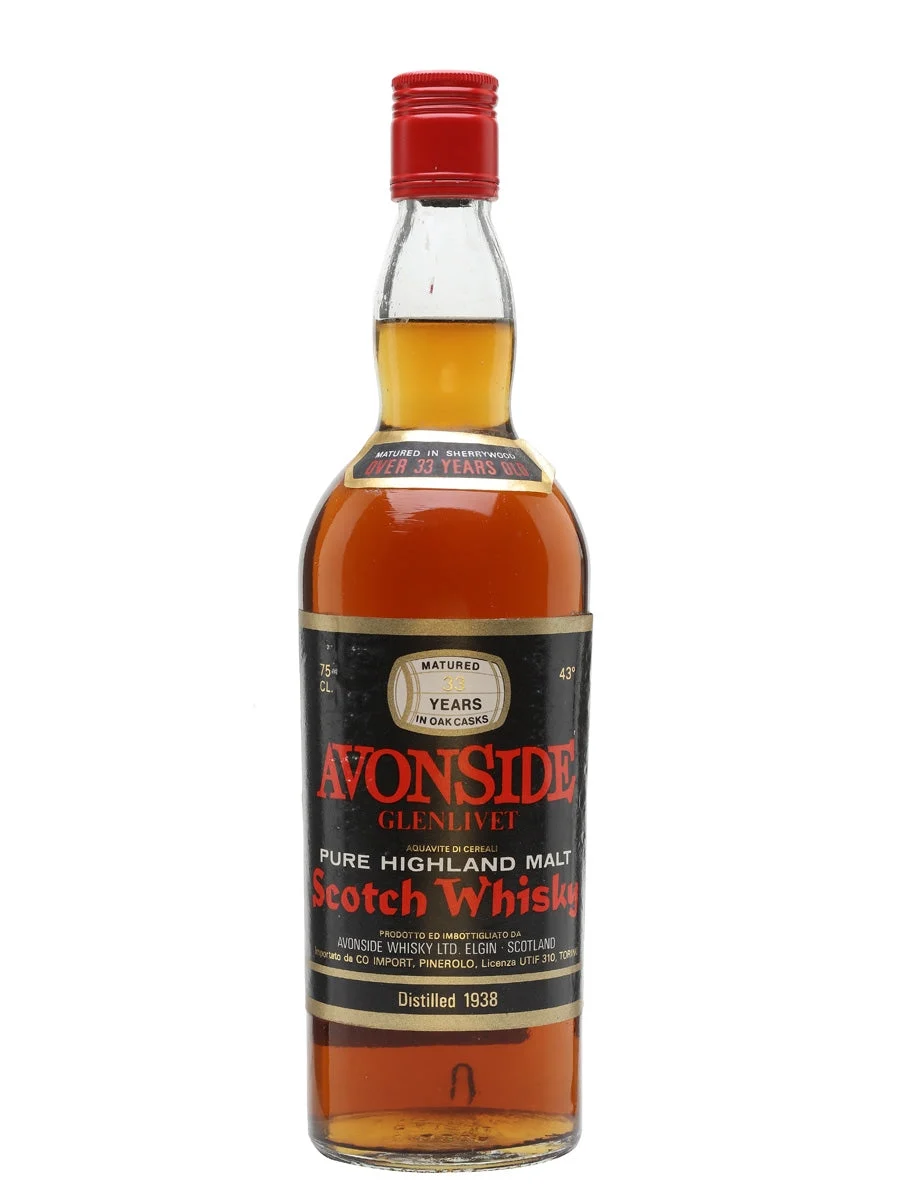 Avonside (Glenlivet) 1938 33 Year Old Speyside Single Malt Scotch Whisky - Whiskey