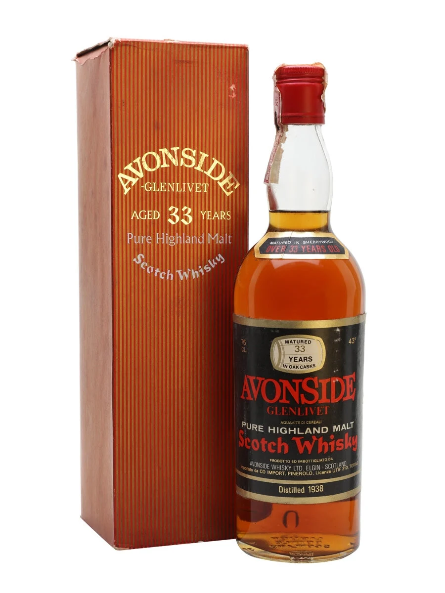 Avonside (Glenlivet) 1938 33 años Sherry Cask G&M Speyside Whisky escocés de pura malta