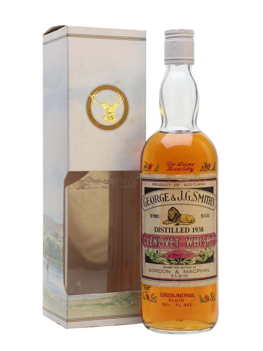 Glenlivet 1938 Bot.1970s Gordon & Macphail Speyside Single Malt Scotch Whisky - Whiskey