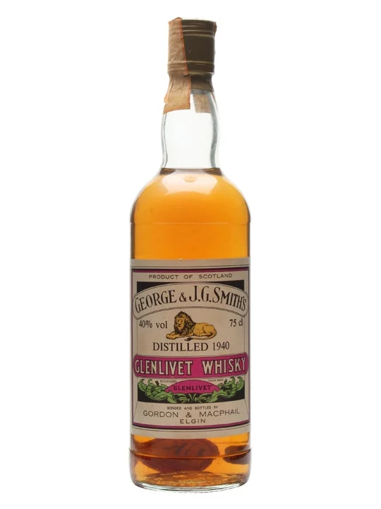 Glenlivet 1940 Bot.1980s Gordon & Macphail Speyside Single Malt Scotch Whisky - Whiskey