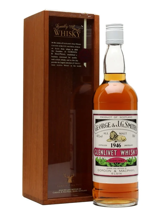 Glenlivet 1946 Gordon & Macphail Speyside Single Malt Scotch Whisky | 700ML - Whiskey