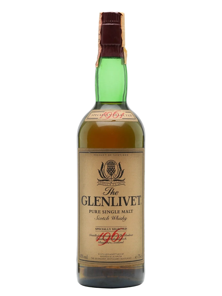 Glenlivet 1961 Bot.1980s Speyside Single Malt Scotch Whisky - Whiskey