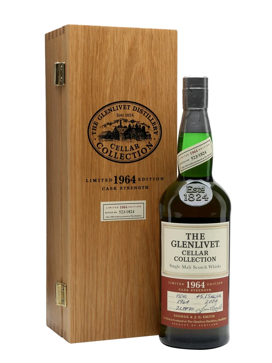 Glenlivet 1964 40 Year Old Cellar Collection Speyside Single Malt Scotch Whisky - Whiskey