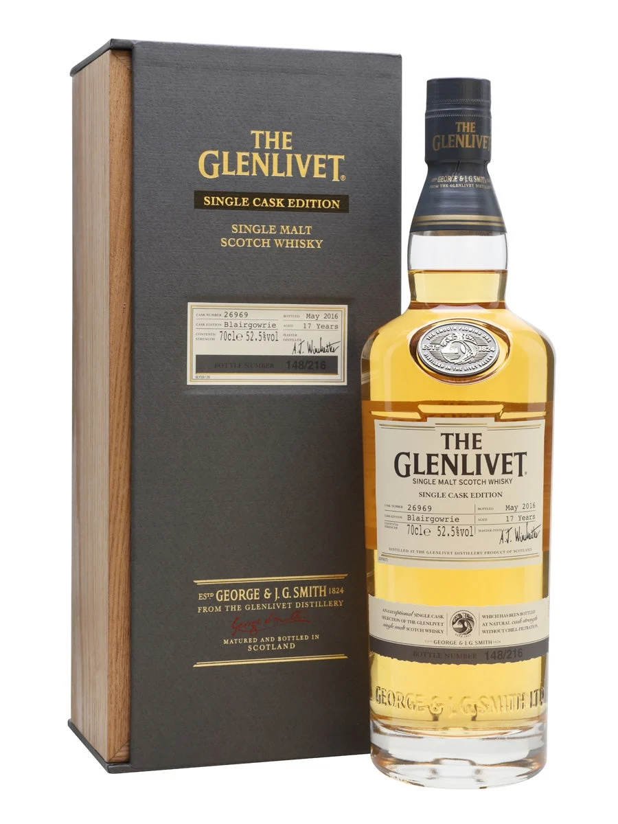 Glenlivet Blairgowrie 17 años Whisky escocés de pura malta de Speyside | 700ML