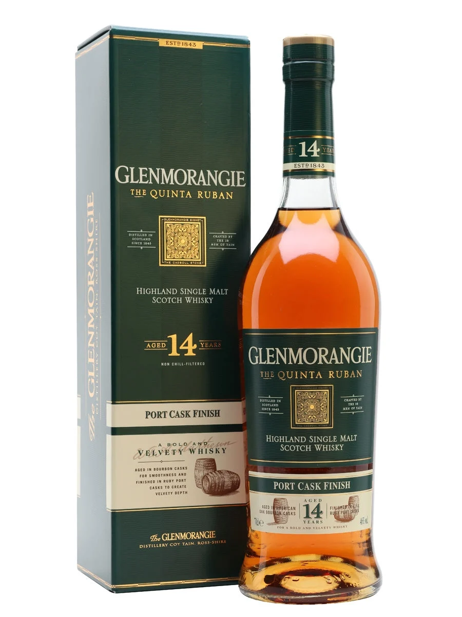 Glenmorangie Quinta Ruban 14 años Port Finish Highland Single Malt Scotch Whisky | 700ML