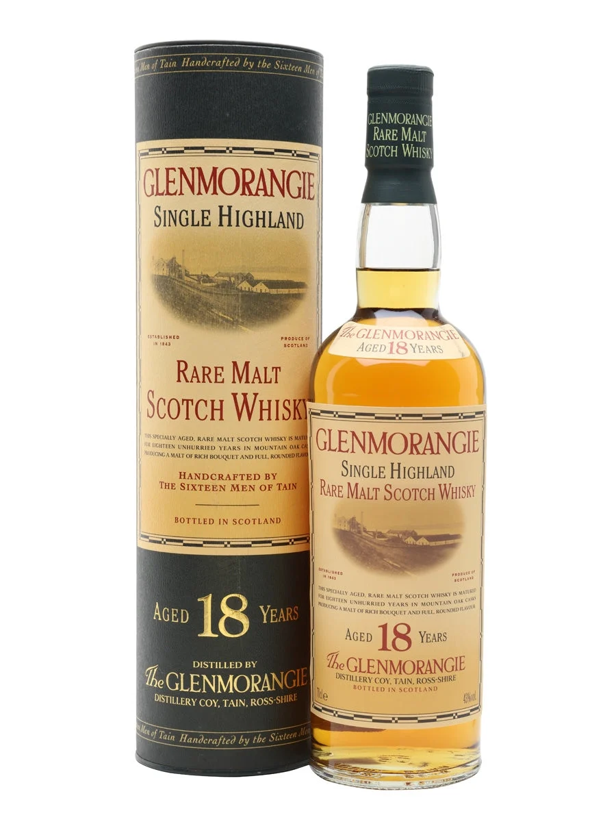 Glenmorangie 18 Year Old Bot.1990s Highland Single Malt Scotch Whisky | 700ML - Whiskey