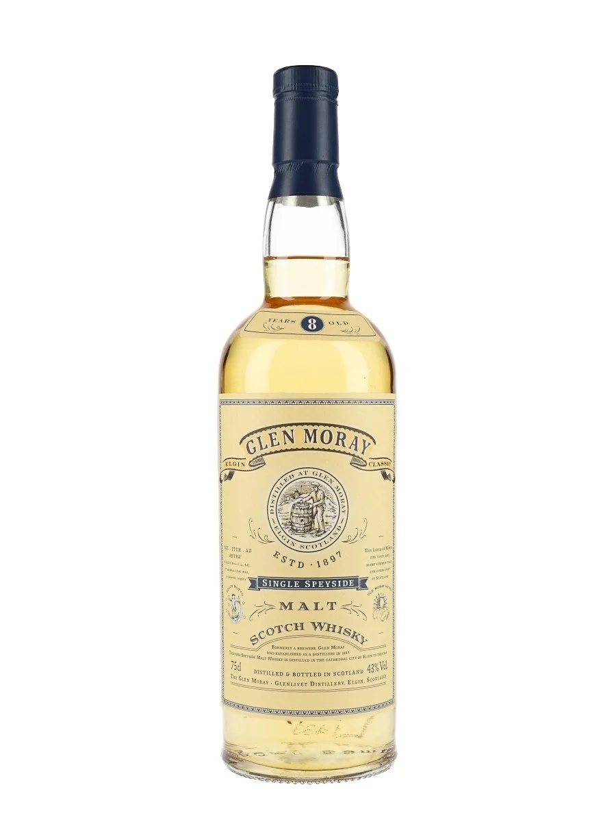 Glen Moray 8 Year Old Bot.1990s Speyside Single Malt Scotch Whisky - Whiskey