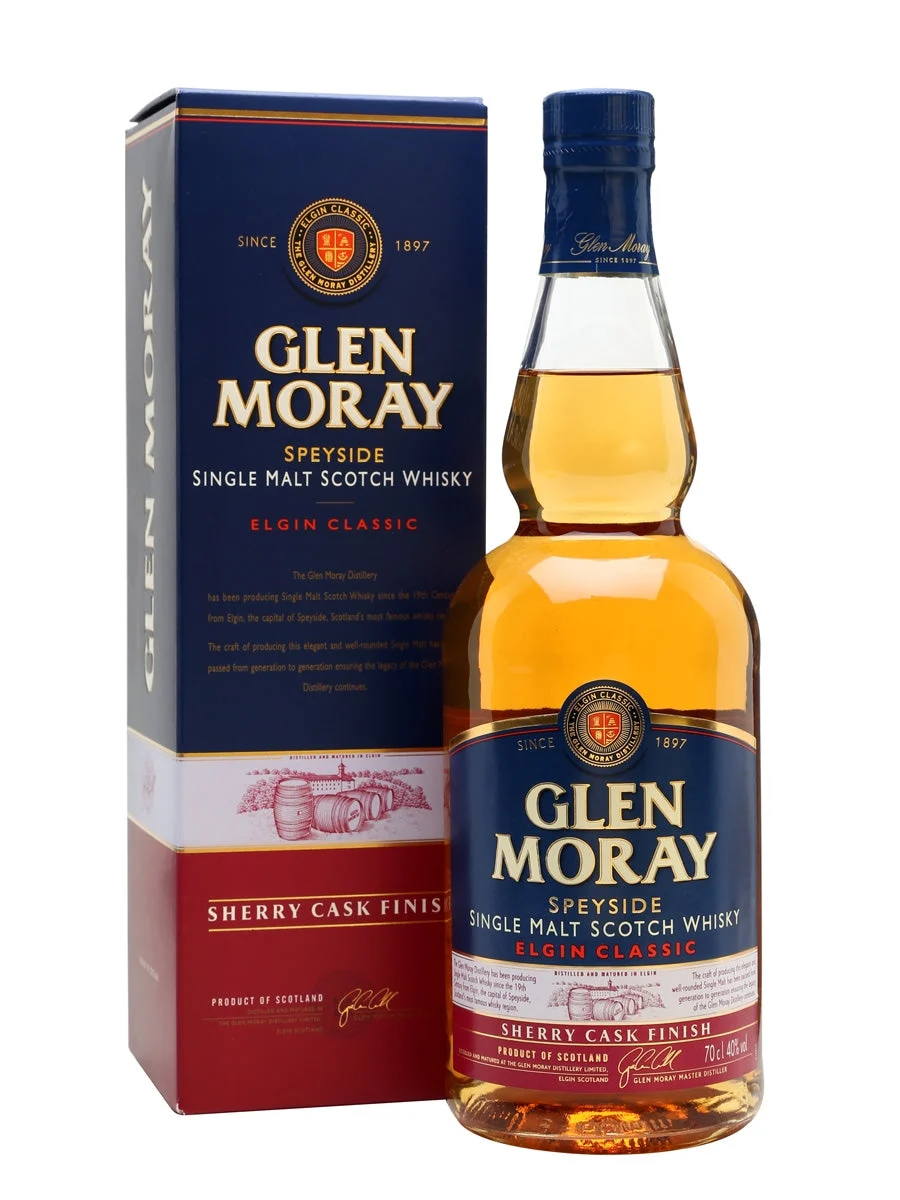 Glen Moray Sherry Cask Finish Speyside Single Malt Scotch Whisky | 700ML - Whiskey