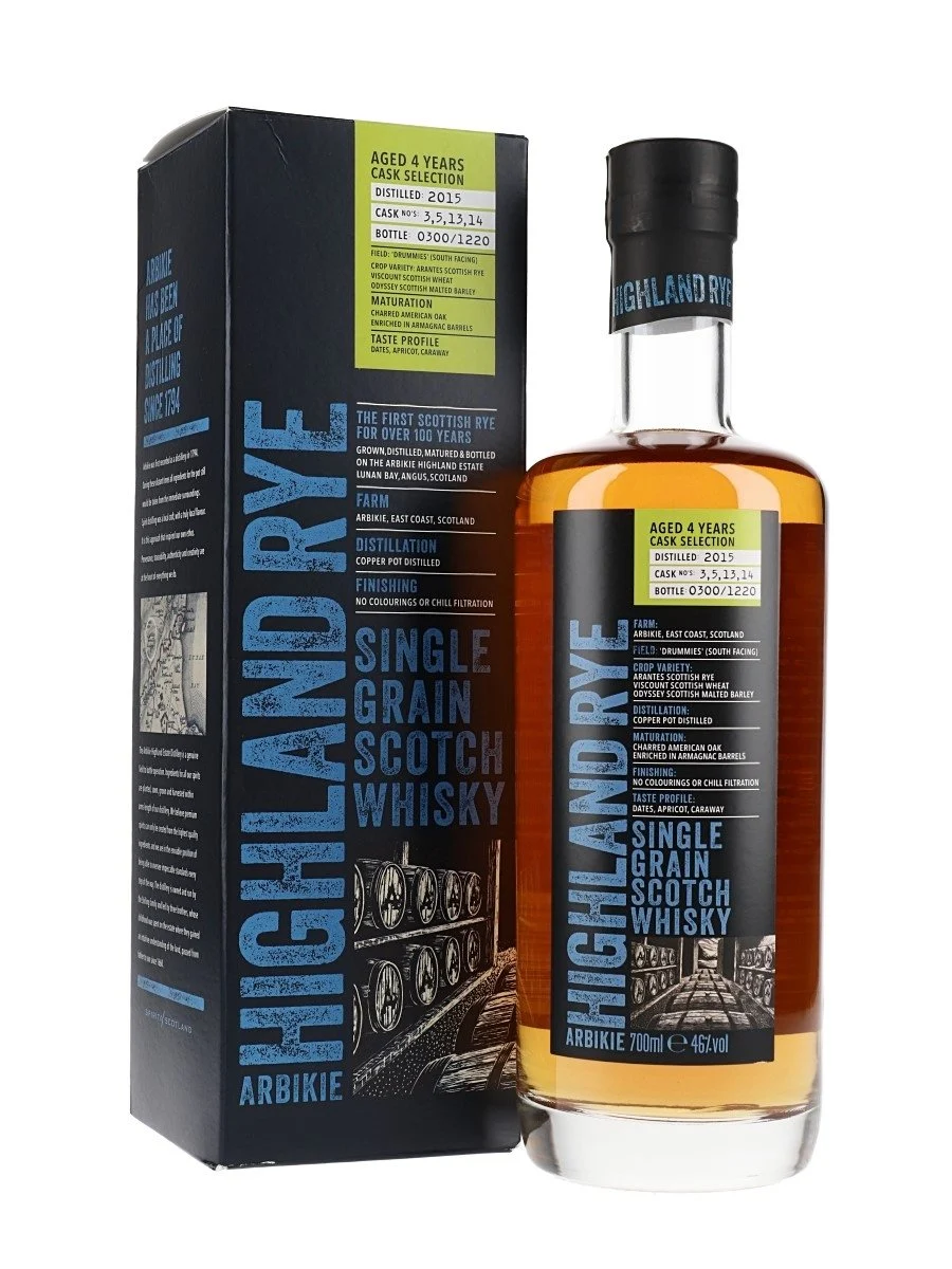 Arbikie Highland Rye 4 Year Old Release 2 Single Grain Scotch Whisky | 700ML - Whiskey