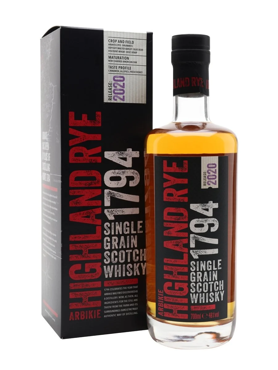 Arbikie Highland Rye 1794 2020 Release Single Grain Scotch Whisky | 700ML - Whiskey