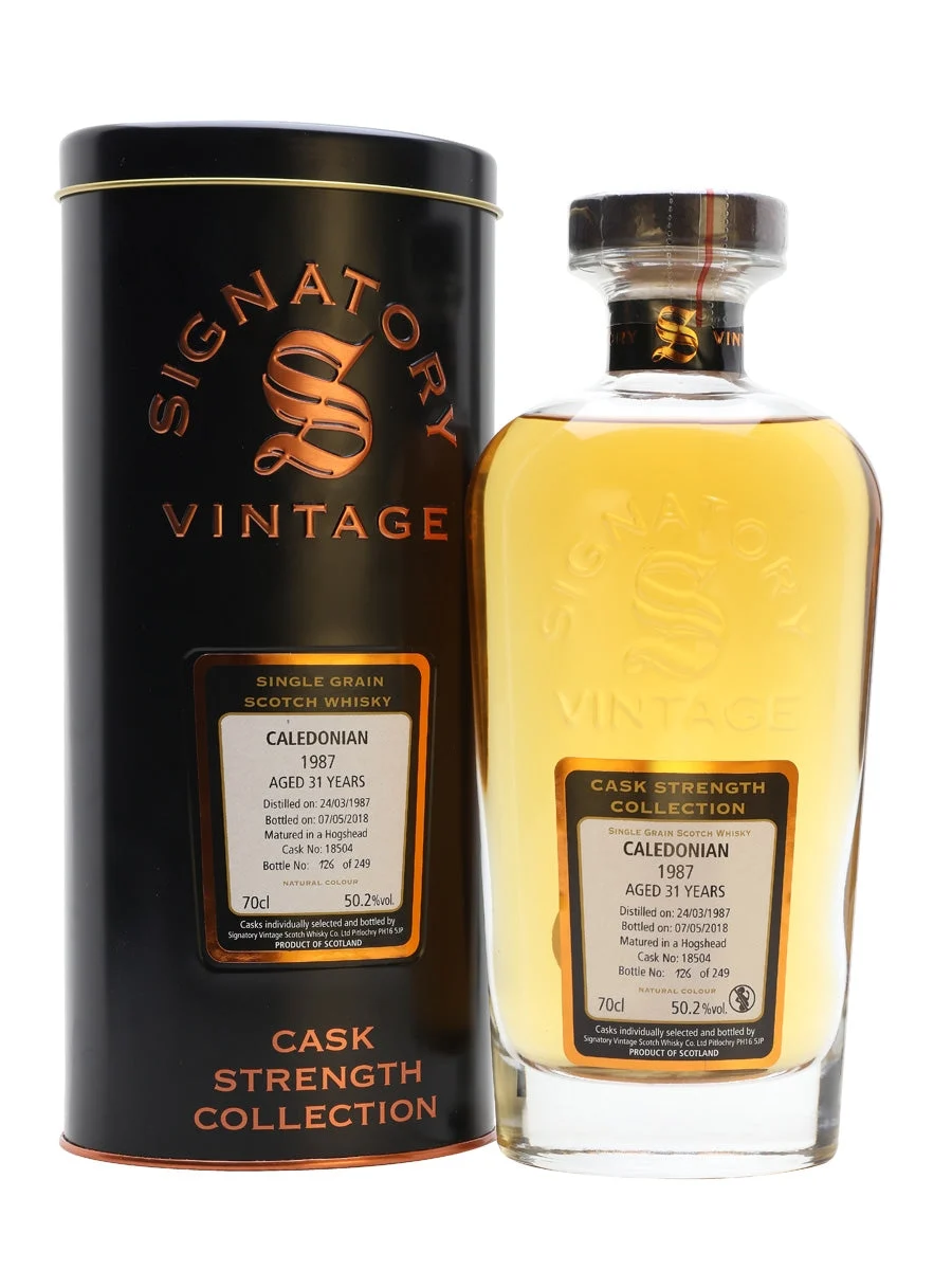 Caledonian 1987 31 Year Old Signatory Single Grain Scotch Whisky | 700ML - Whiskey