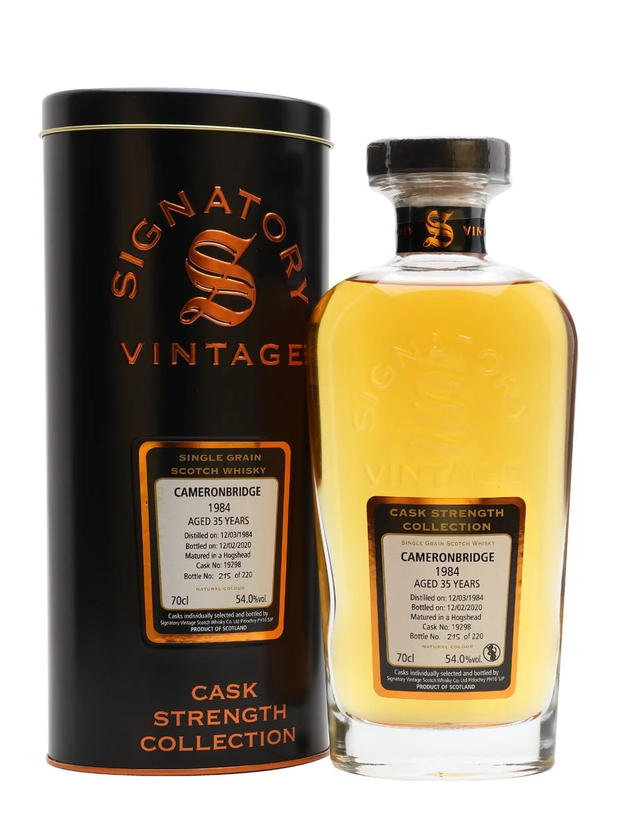 Cameronbridge 1984 35 Year Old Signatory Single Grain Scotch Whisky | 700ML - Whiskey