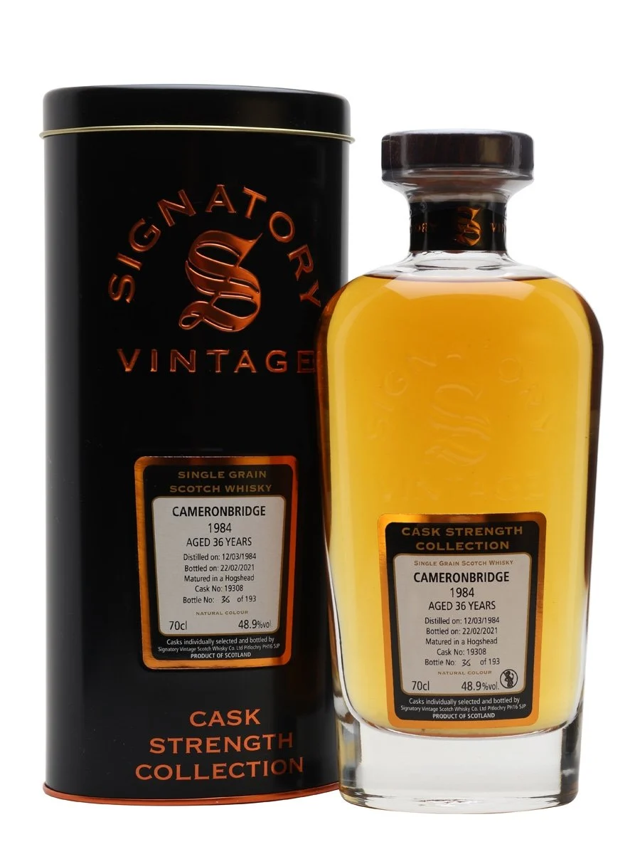 Cameronbridge 1984 36 Year Old Signatory Single Grain Scotch Whiskey | 700ML