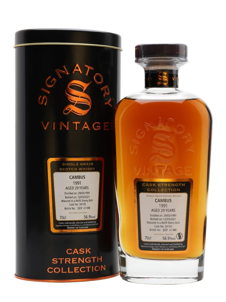 Cambus 1991 29 Year Old Sherry Cask Signatory Single Grain Scotch Whiskey | 700ML