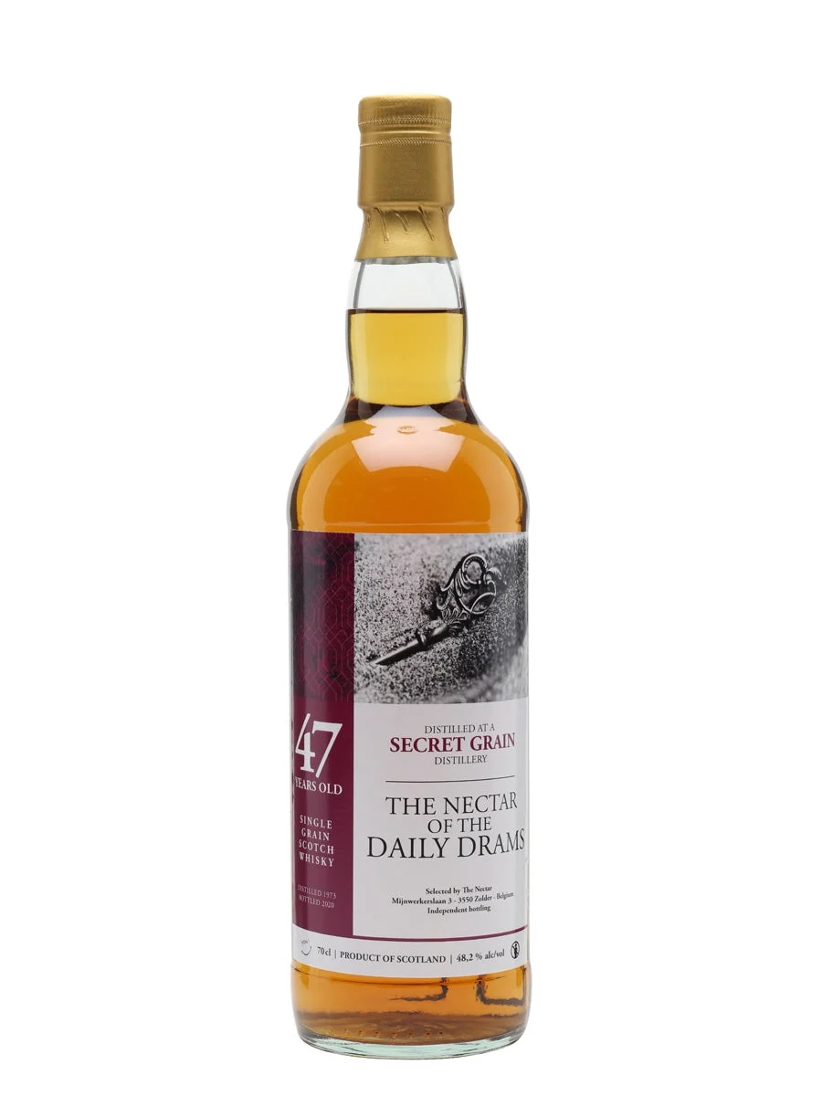 Secret Grain 1973 47 Year Old Daily Dram Single Grain Scotch Whiskey | 700ML