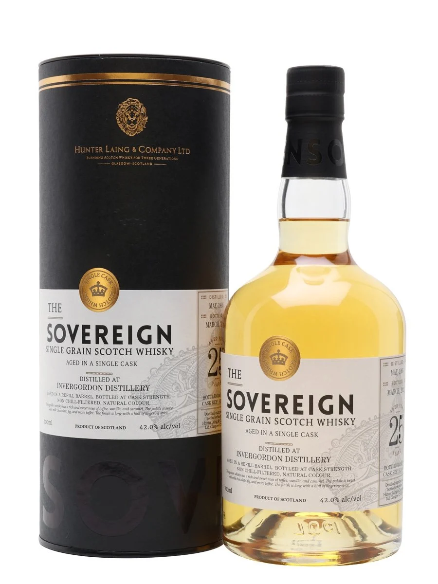 Invergordon 1995 25 Year Old Sovereign Single Grain Scotch Whiskey | 700ML