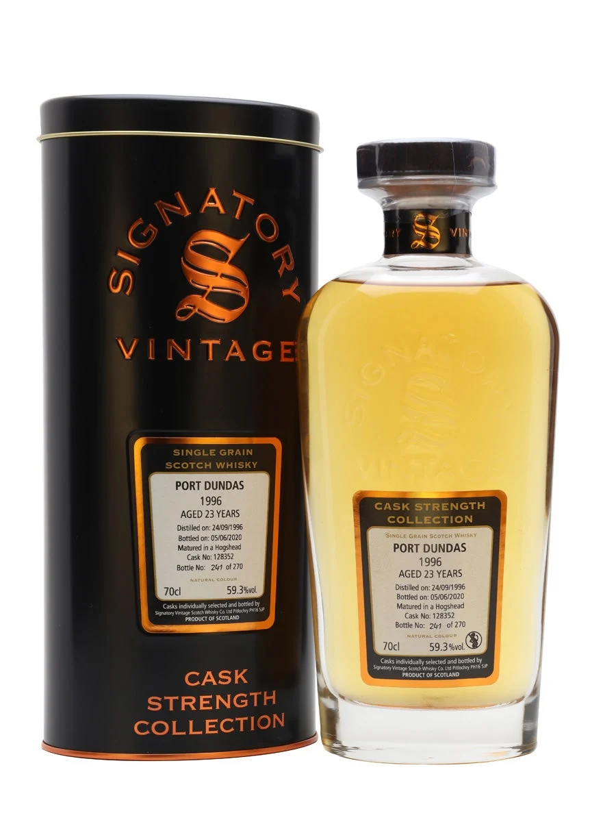 Port Dundas 1996 23 Year Old Signatory Single Grain Scotch Whisky | 700ML - Whiskey