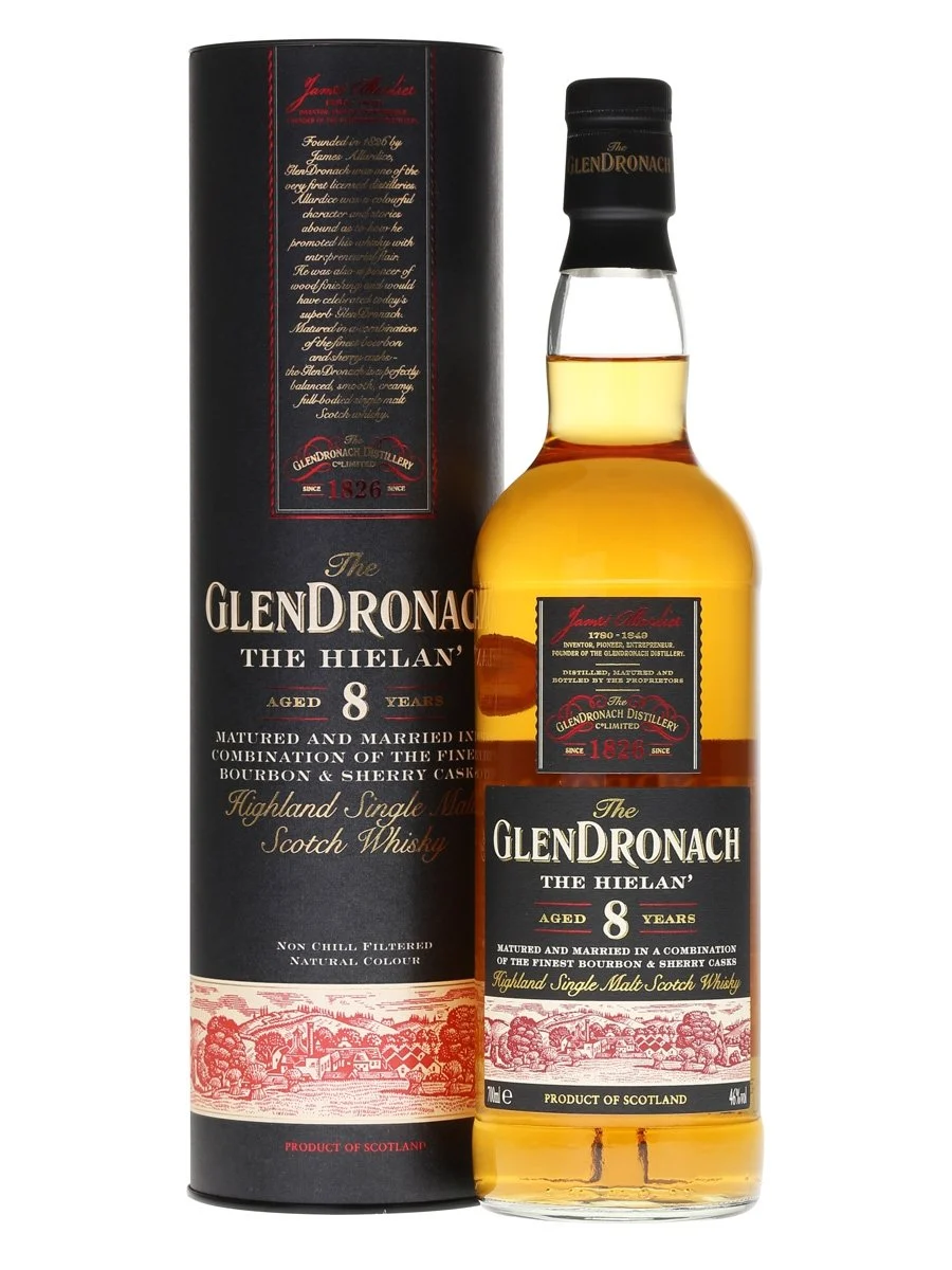 Glendronach 8 Year Old The Hielan Highland Single Malt Scotch Whisky | 700ML - Whiskey