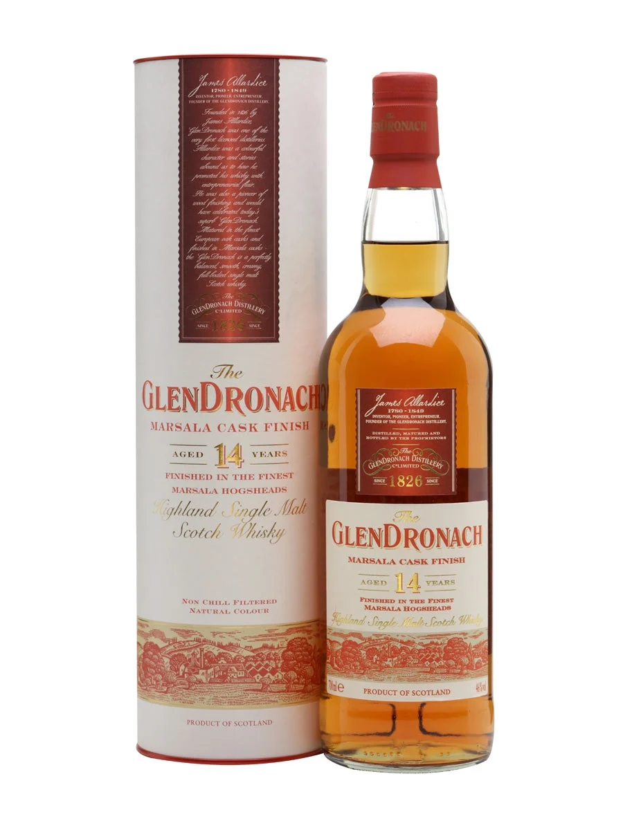 GlenDronach 14 Year Old Marsala Cask Finish Single Malt Scotch Whisky - Whiskey
