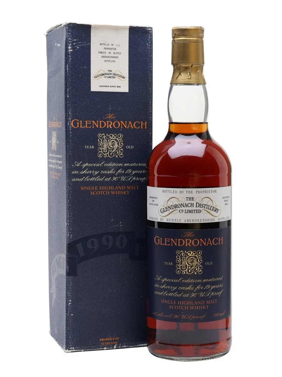 Glendronach 19 Year Old Sherry Cask Highland Single Malt Scotch Whisky - Whiskey