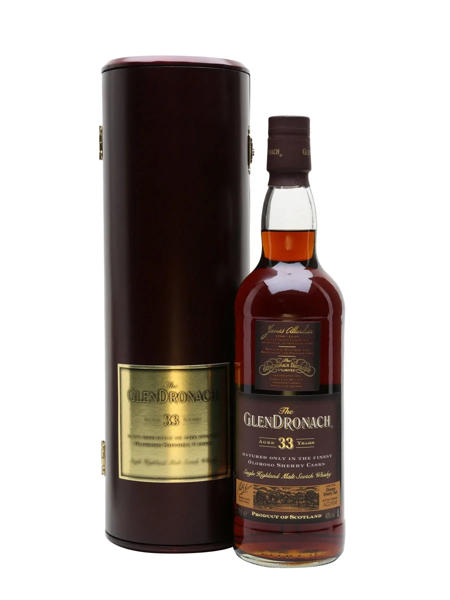 Glendronach 33 Year Old Sherry Cask Highland Single Malt Scotch Whisky | 700ML - Whiskey