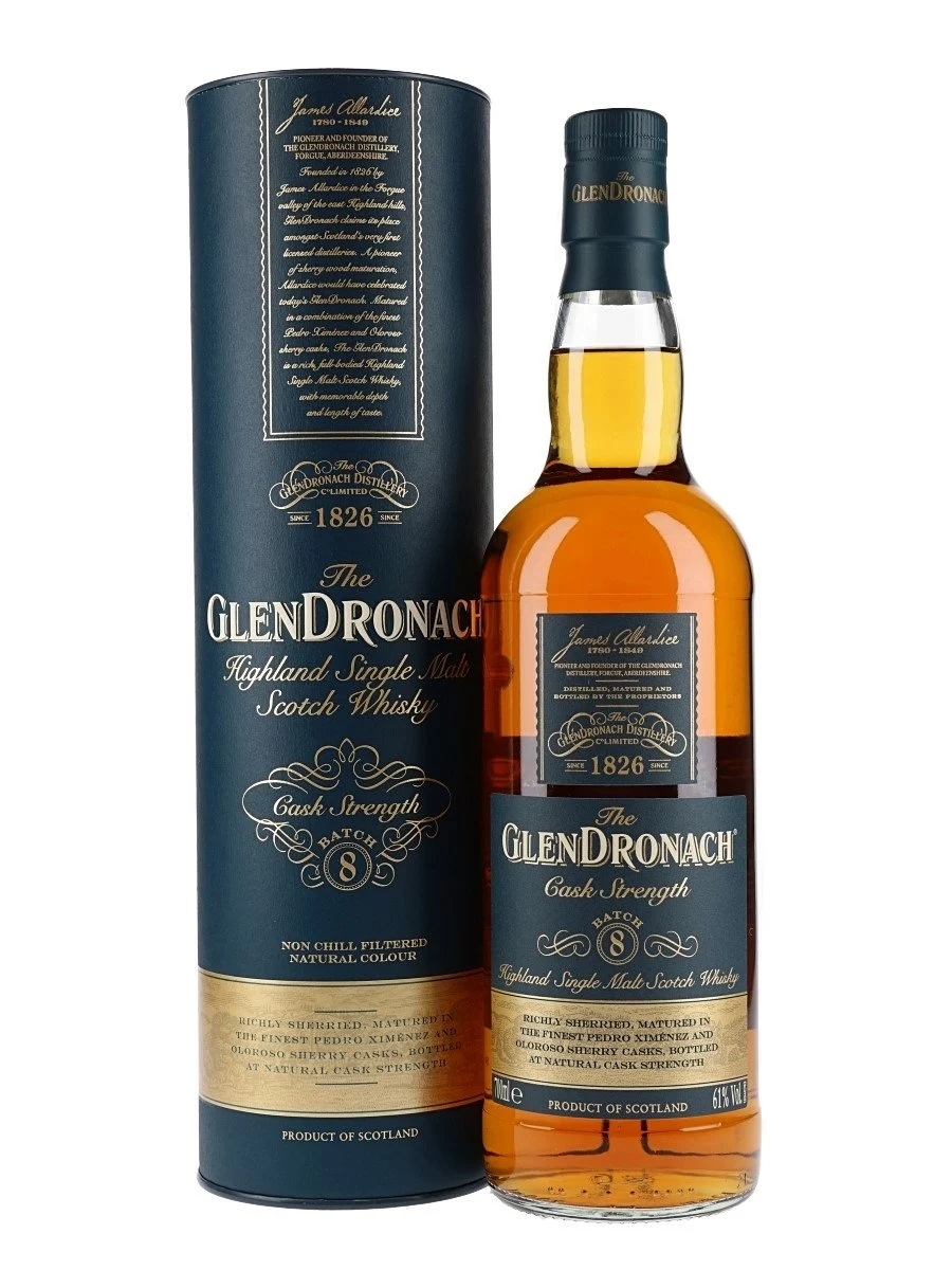 Glendronach Cask Strength Batch 8 Highland Single Malt Scotch Whisky - Whiskey
