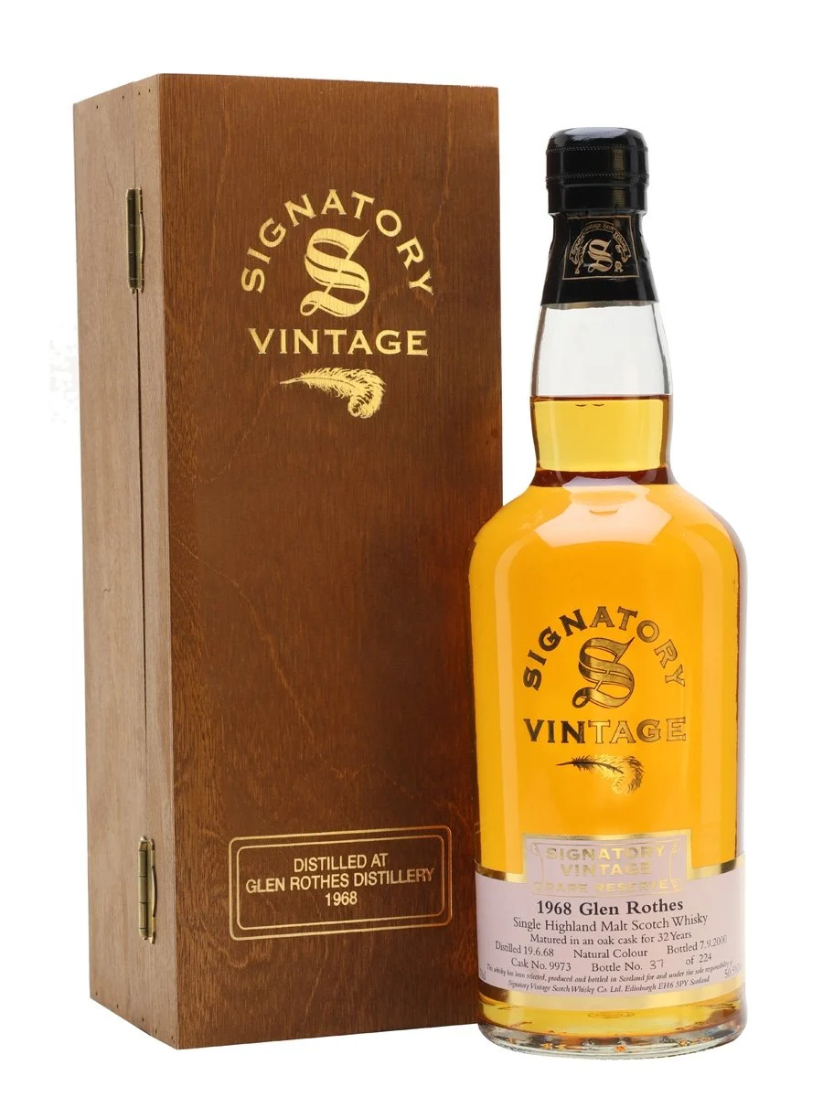 Glenrothes 1968 32 Year Old Signatory Speyside Single Malt Scotch Whisky | 700ML - Whiskey
