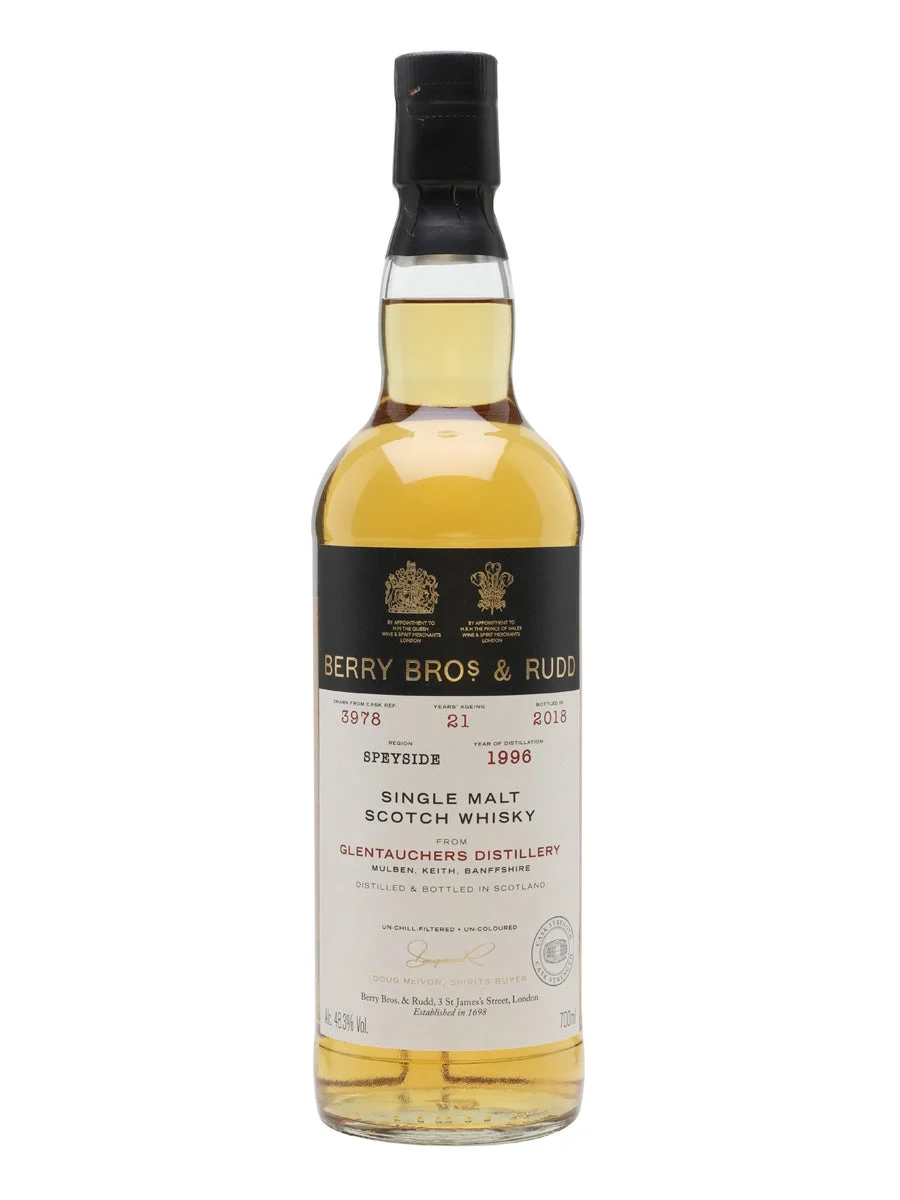Glentauchers 1996 21 Year Old Berry Bros & RuddSpeyside Single Malt Scotch Whisky | 700ML - Whiskey