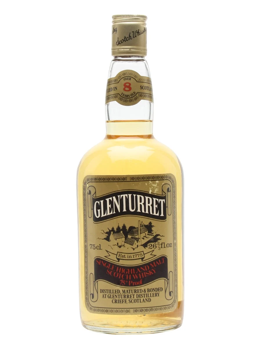 Glenturret 8 Year Old Bot.1970s Highland Single Malt Scotch Whisky - Whiskey