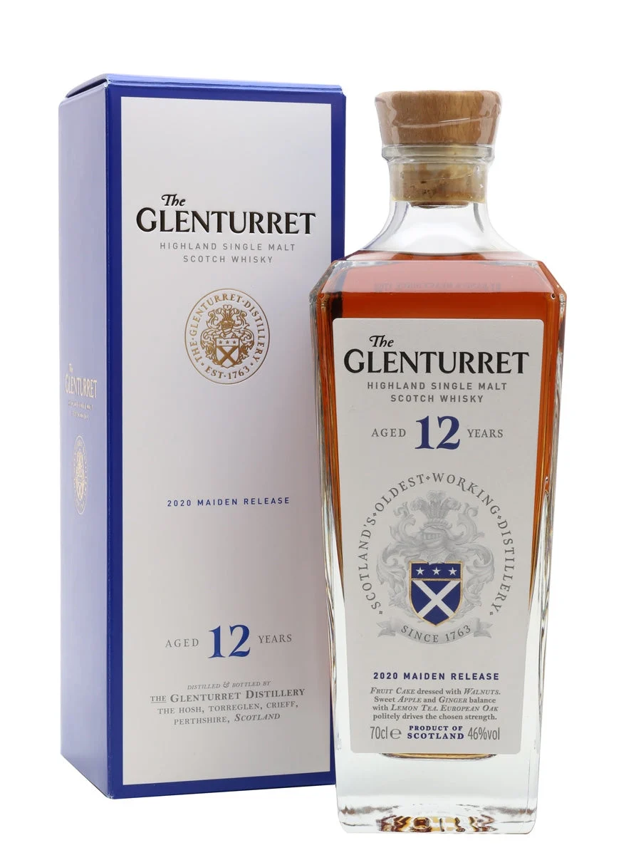 Glenturret 12 Year Old 2020 Maiden Release Highland Single Malt Scotch Whisky | 700ML - Whiskey