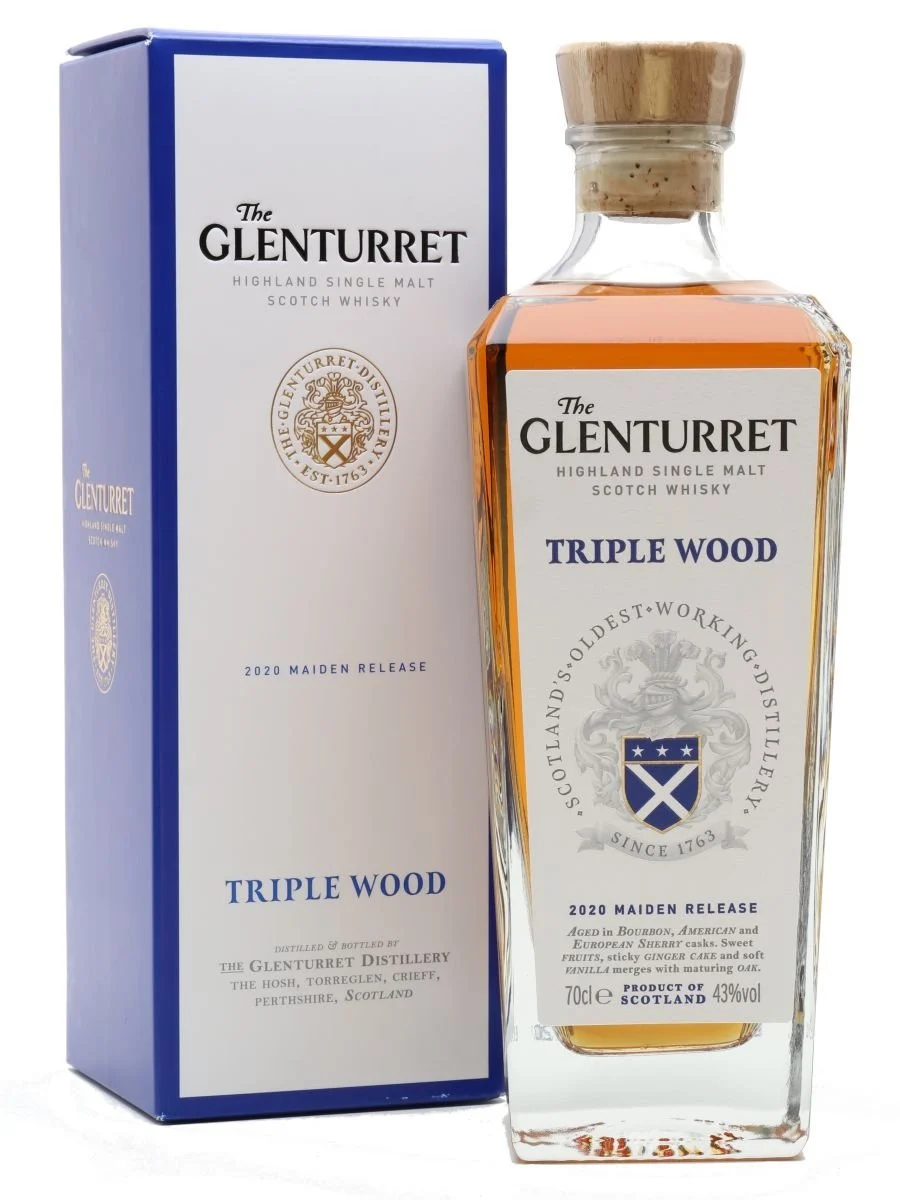 Glenturret Triple Wood 2020 Maiden Release Highland Single Malt Scotch Whisky | 700ML - Whiskey
