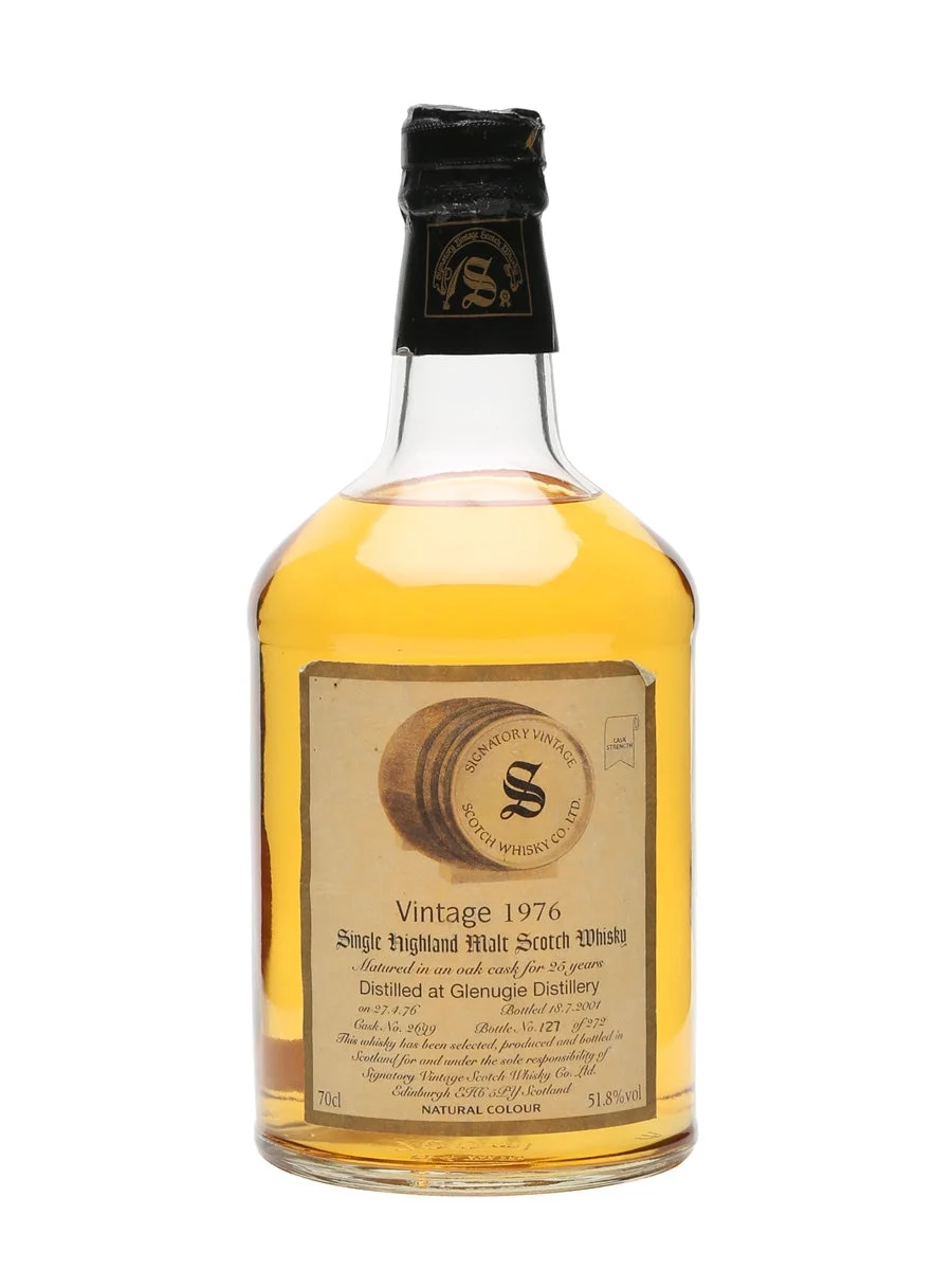 Glenugie 1976 25 Year Old Signatory Highland Single Malt Scotch Whisky | 700ML - Whiskey