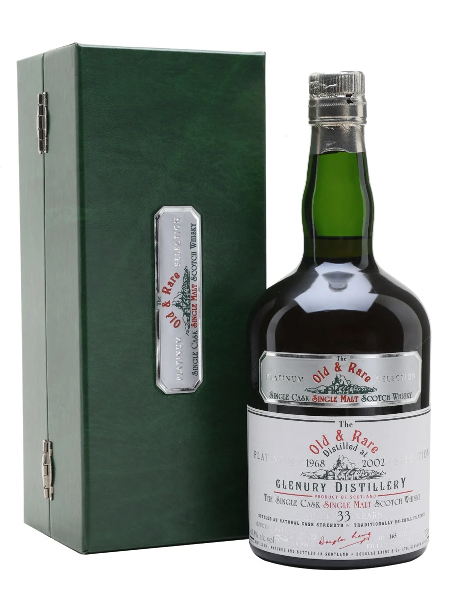Glenury 1968 33 Year Old Bot.2002 Old & Rare Platinum Highland Single Malt Scotch Whisky | 700ML - Whiskey