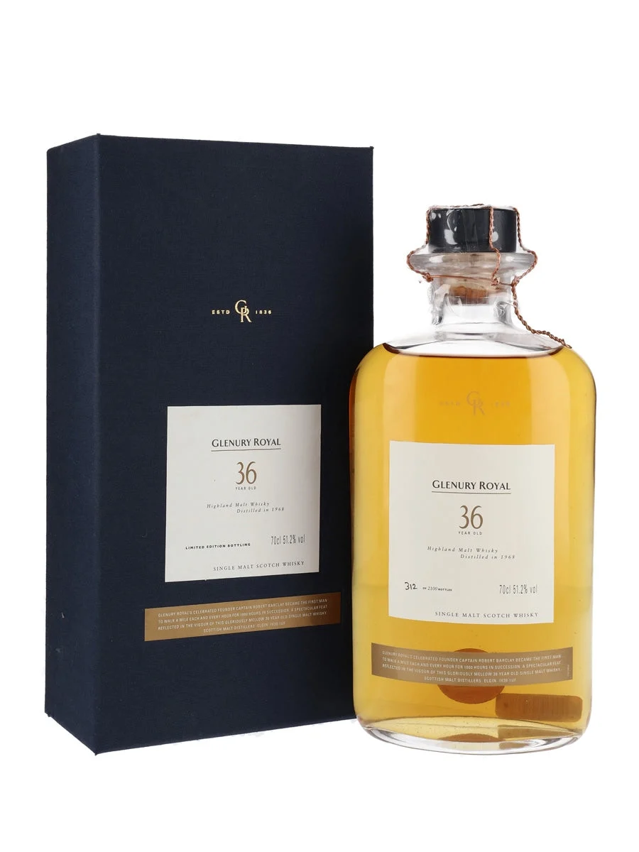 Glenury Royal 1968 36 Year Old Highland Single Malt Scotch Whisky | 700ML - Whiskey