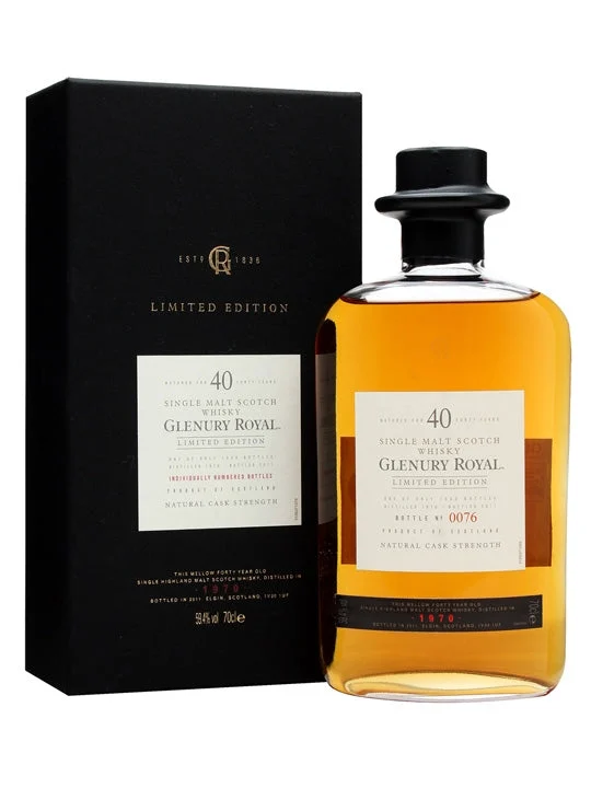 Glenury Royal 1970 40 Year Old Highland Single Malt Scotch Whisky | 700ML - Whiskey