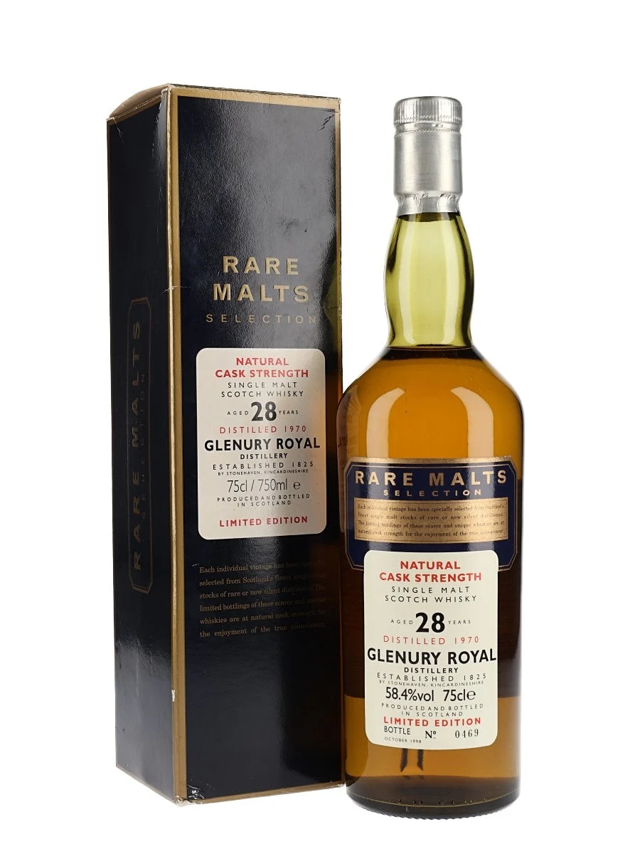 Glenury Royal 1970 28 Year Old Rare Malts Highland Single Malt Scotch Whisky | 700ML - Whiskey