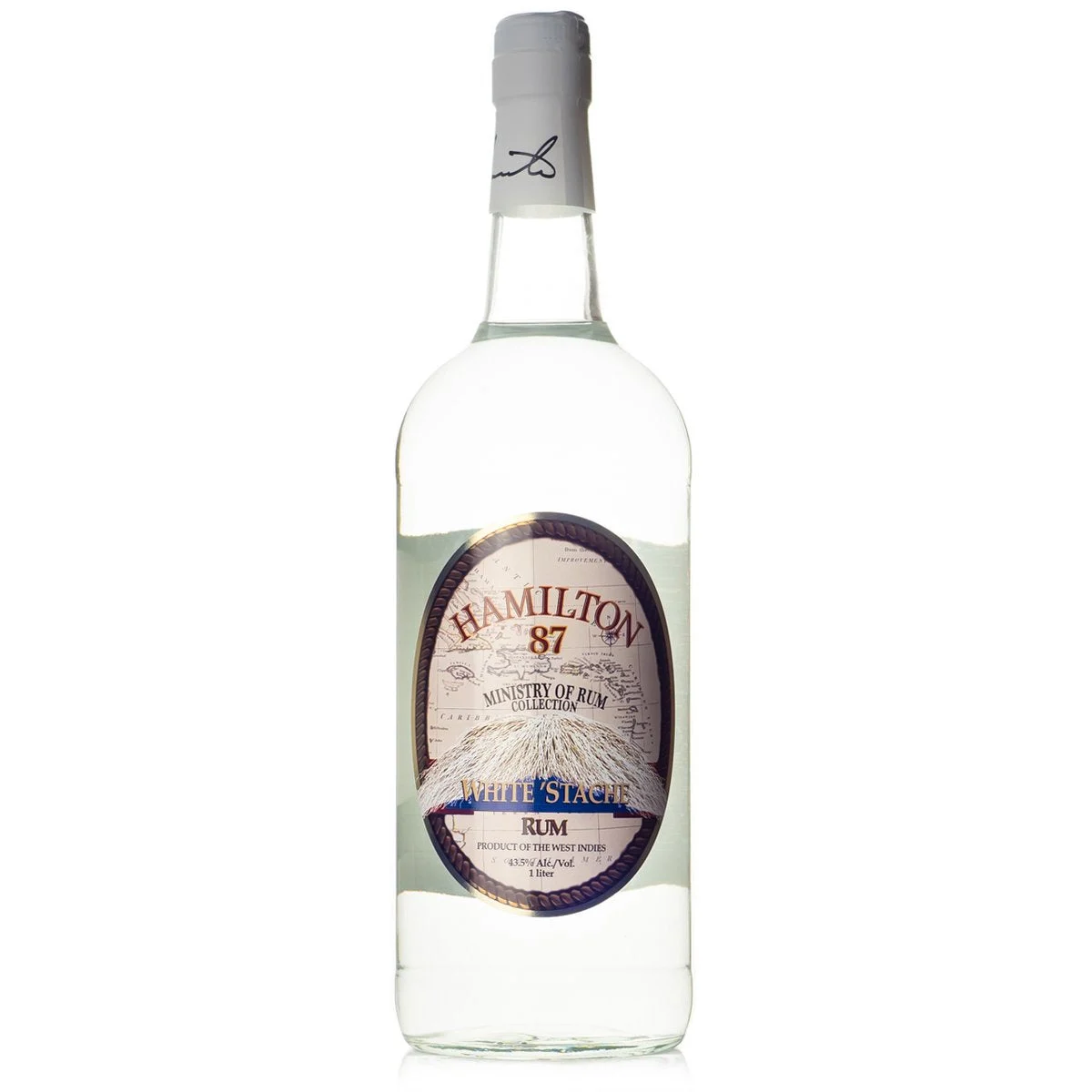 Ron Hamilton 87 Blanco Stache | 1L - Rum