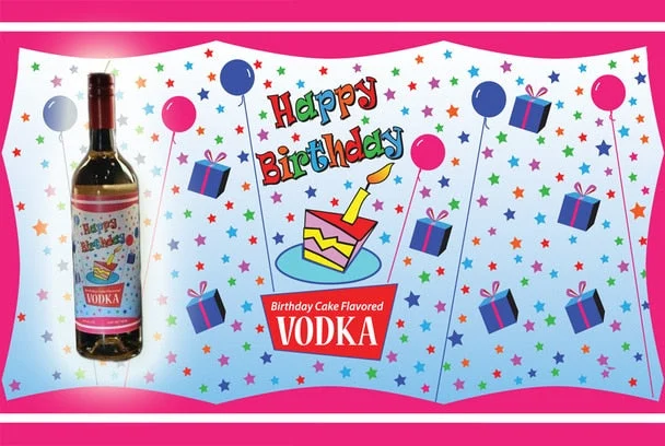 Feliz Cumpleaños Pastel Vodka