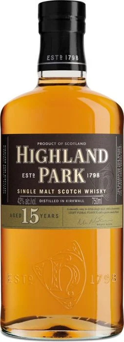 Highland Park 15 Year Old Scotch Whisky - Whiskey