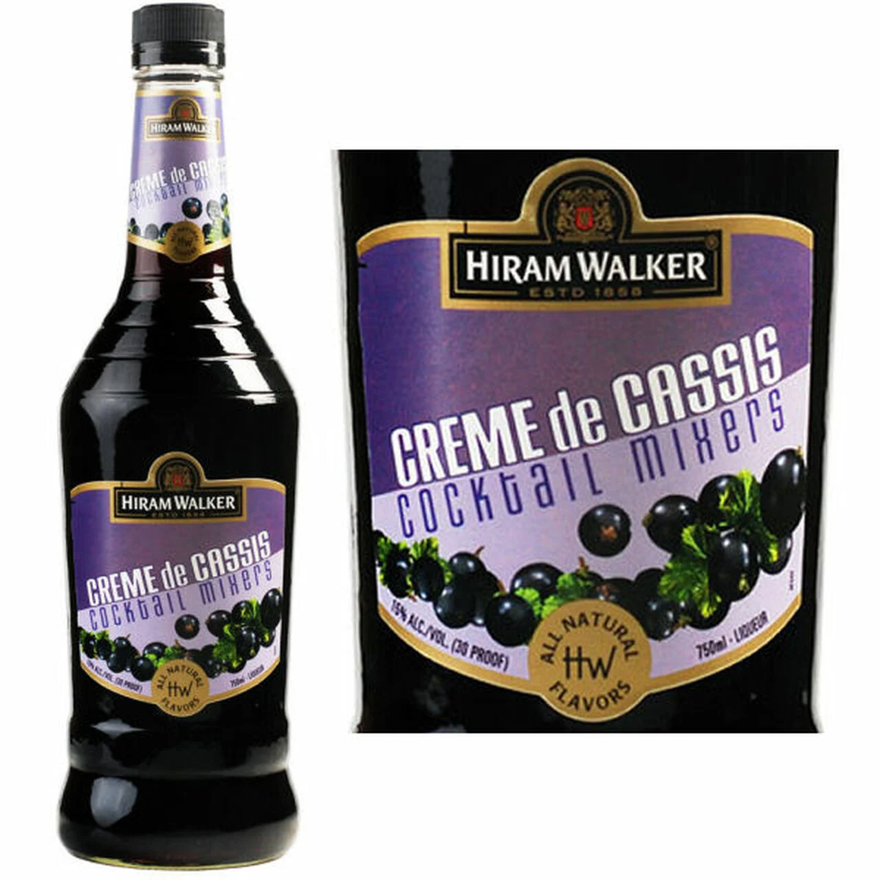 Hiram Walker Creme de Cassis Liqueur |1L - Licor