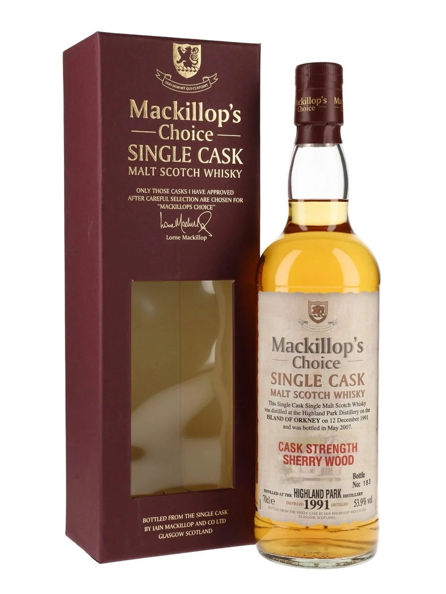 Highland Park 1991 Bot.2007 Sherry Cask Mackillop's Island Single Malt Scotch Whisky | 700ML - Whiskey