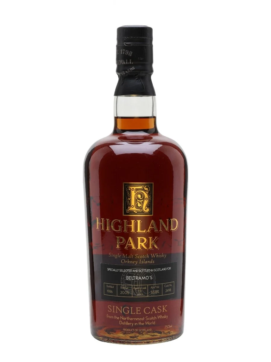 Highland Park 1986 Bot.2005 Cask 2498 para whisky escocés de pura malta Beltramo's Island
