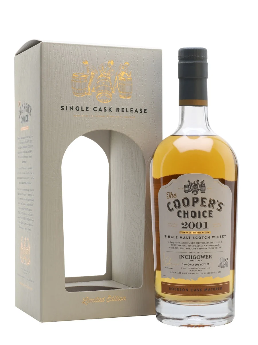 Inchgower 2001 16 Year Old The Cooper's Choice Speyside Single Malt Scotch Whisky | 700ML - Whiskey
